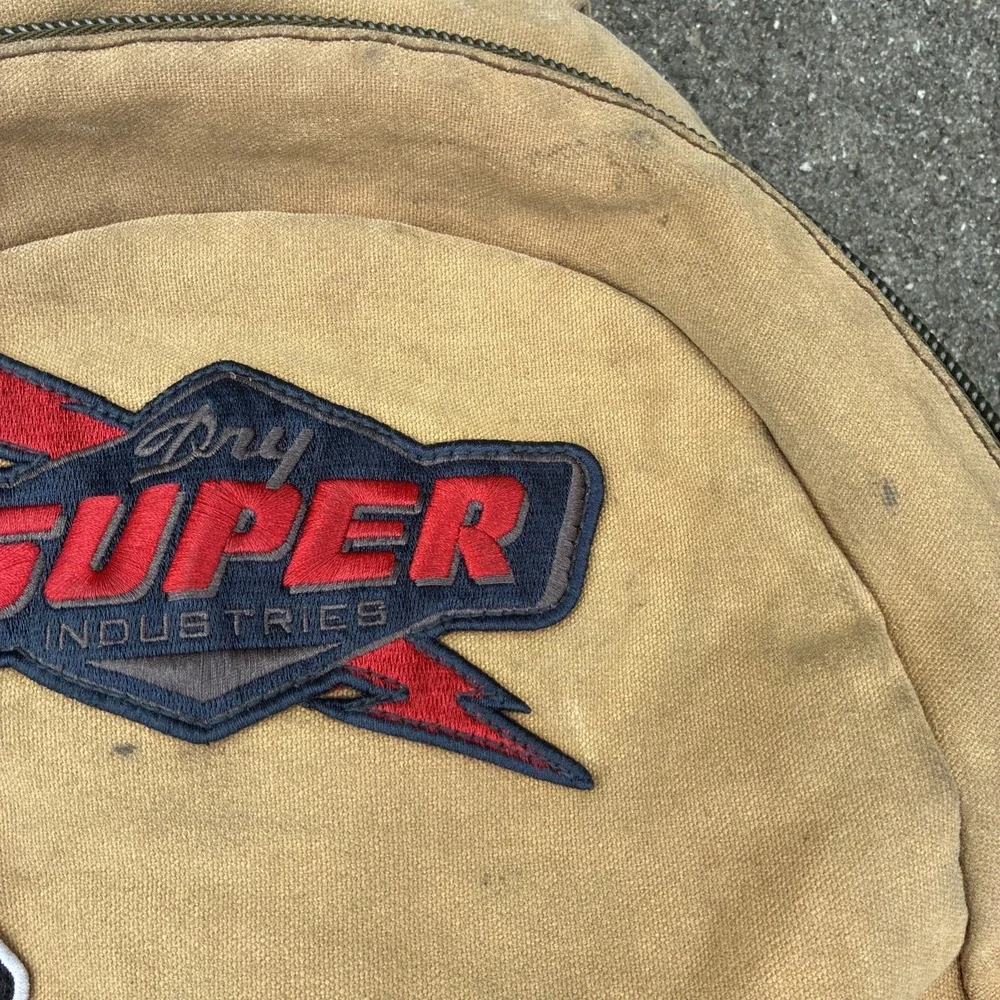 Superdry Small PATCHES Backpack Bag Brown 